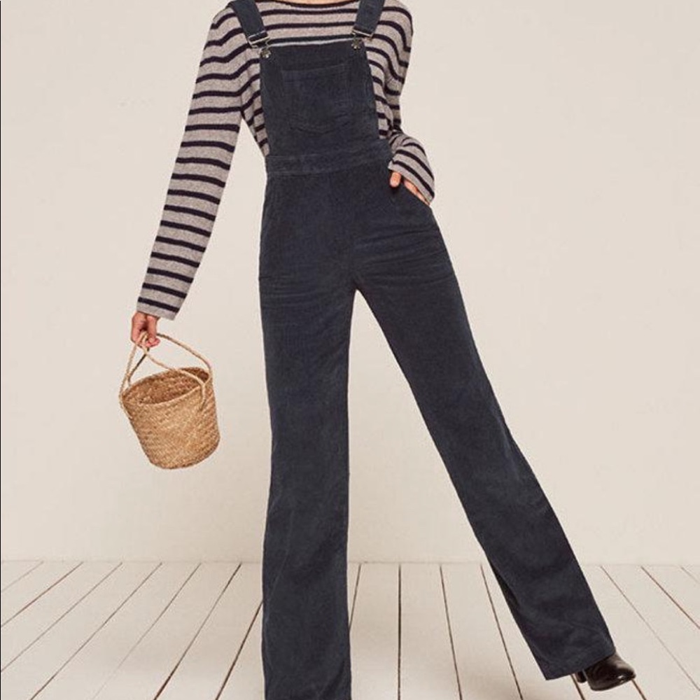 Reformation Blue Overalls